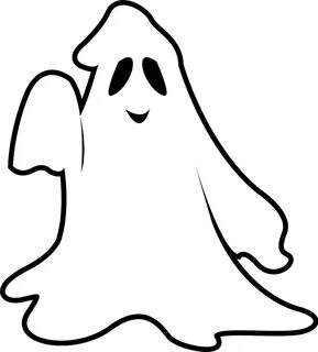 Black And White Ghost Clipart No Background