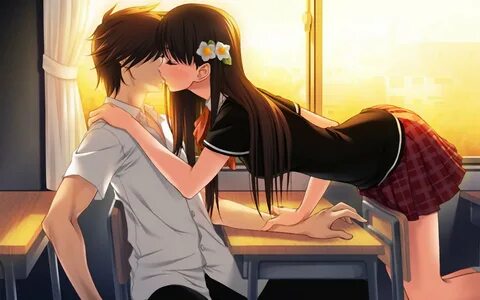 Anime Guy And Girl Kissing posted by Foster Garrett 