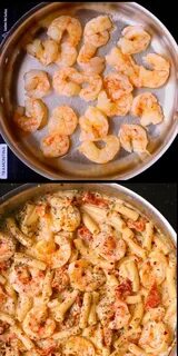 Shrimp Pasta with Creamy Mozzarella Sauce (VIDEO) Shrimp rec