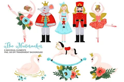 Nutcracker Clipart Christmas Ballet Graphic by kabankova - C