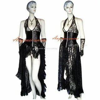 O Dress The Story Of O Black Lace Dress Cosplay Costume Tail