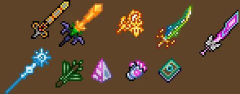 Terraria Weapons Pixel Art Pixel Art Maker