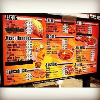 @aplanoman on Instagram: "The menu at Taco Delite, 14th St i