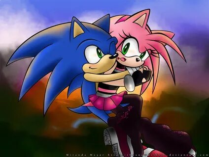 Sonic hugging Amy - sonic o ouriço fotografia (19424417) - f