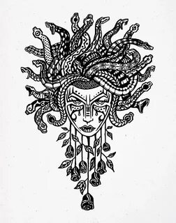 Medusa Print from the Essence of Life & Line Series. 11x14 r