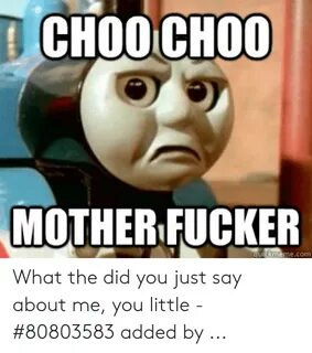 CHOOCHOO MOTHER FUCKER Quickmemecom What the Did You Just Sa