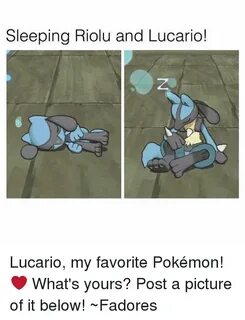 Sleeping Riolu and Lucario! Lucario My Favorite Pokémon! ❤ W