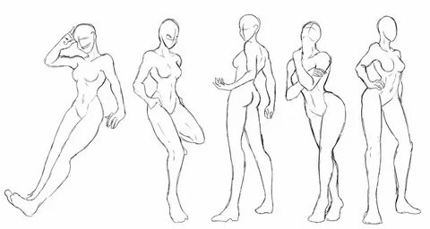 6 Female Standing Poses Pack - Free to Use Drawing poses, Sk