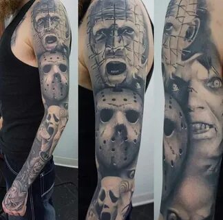 Horror sleeve one ideas Movie tattoos, Sleeve tattoos, Horro
