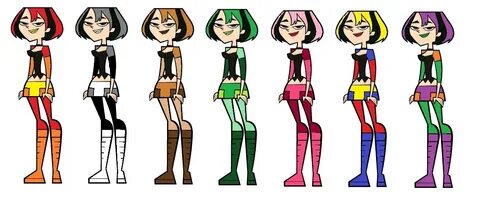 Gwen in Different Color Scales - Total Drama Island Fan Art 