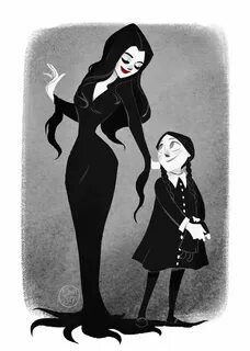 Morticia and Wednesday Addams in 2020 Adams family, Morticia