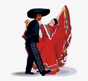 Dancers - Baile Folklorico Clipart Transparent PNG - 614x681