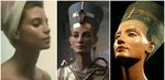Nefertiti face and young sawsan badr Egyptian actress, Nefer