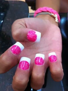 Pin by Trina on Clear nail design White tip nails, Pink toe 