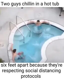 2 guys hot tub meme
