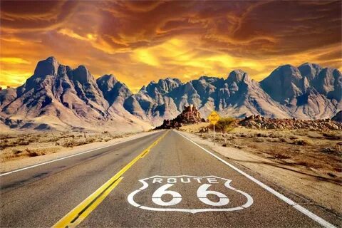 Laeacco Route 66 Usa Plain Road Mountain Aurora Baby Natural