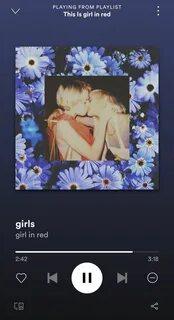 girl in red Spotify screenshot, Music album covers, Music po