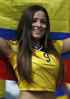 Beautiful Colombian football fans Bresil football, Coupe du 