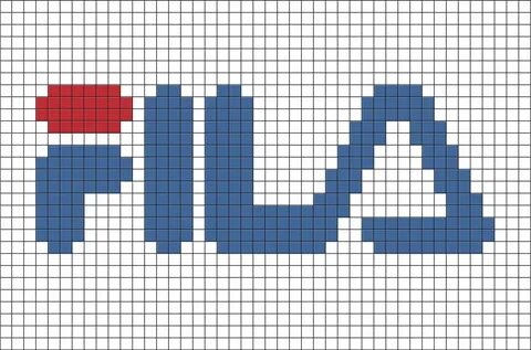 Fila Pixel Art Pixel art pattern, Pixel art, Pixel art templ