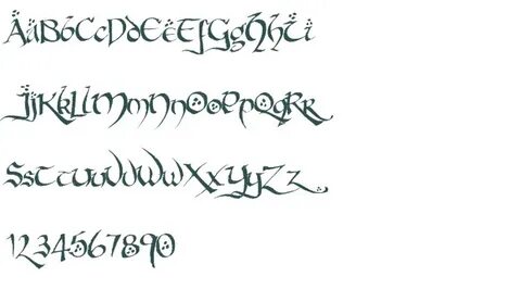 Embroidery monogram fonts, Lettering, Hobbit font