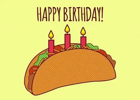 Tacos and Simply Happy Birthday Birthday Card with your own 