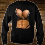 Official Fake Abs Shirt Bikini Body Muscle Six Pack Fake Big