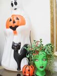 DIY Medusa Head Planter Halloween Decoration - Jennifer Perk