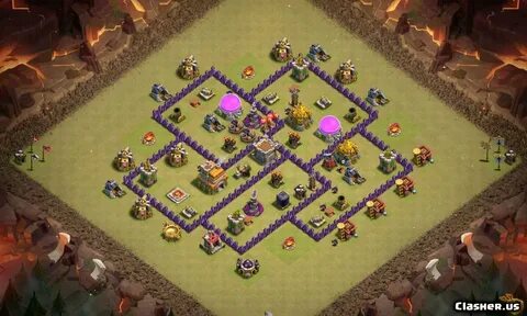 Copy Base Town Hall 7 Best TH7 Anti Hog Anti 3 Star War Base