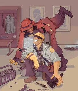 Pyro and Engie commission heehoo #TF2 "Vin (SEMI-HIATUS)の イ 