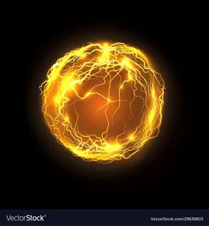 Realistic vector energy ball or magical orb, plasma abstract background. 