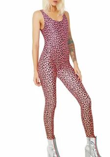 Party Animal Unitard Pink leopard print, Festival jumpsuits,