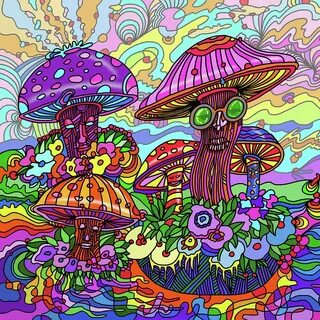 Pop-art-mushrooms Digital Art by Howie Green Pixels Merch