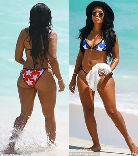 Angela Simmons shows off dangerous curves in sexy bikini(Pho