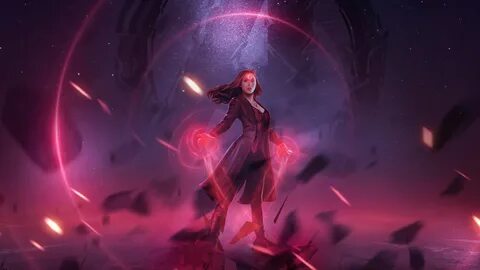 Power Of Scarlet Witch Wallpaper (3840x2160). Full credits t