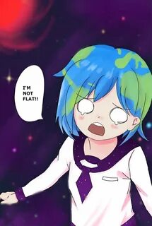 Earth-chan's not flat by SyynDev Earth-chan, Space anime, An
