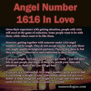 Angel Number 1616 in Love Angel number meanings, Number mean