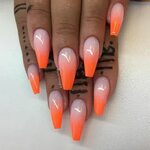 Pink And White Ombre Dip Nails