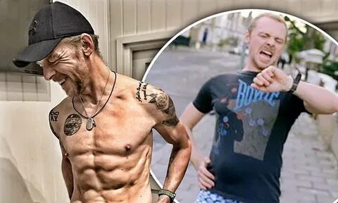 Simon Pegg reveals six pack after undergoing intense six-mon