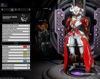 Warframe Equinox Prime Fashion Frame - pic-dink