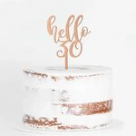 Cake topper 30th birthday rose gold Party Décor Paper & Part
