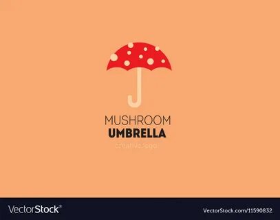 Creative logo with a double meaning umbrella in t Vector Ima