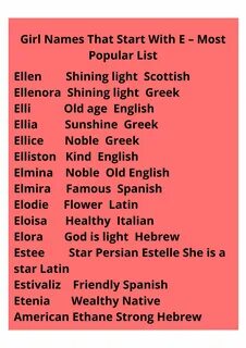 Boy Names Starting with El-E l- baby names and what they mean with 83 resul...