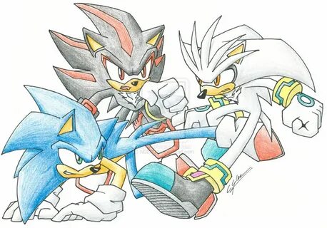 Sonic vs Shadow vs Silver by N0B0D1 on deviantART Sonic, Son