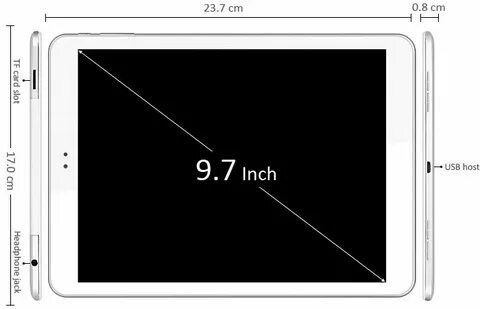 Размеры планшетов в дюймах и сантиметров (габариты планшетно