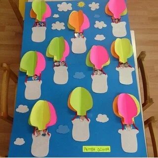 hot air balloon bulletin board (2) Crafts and Worksheets for