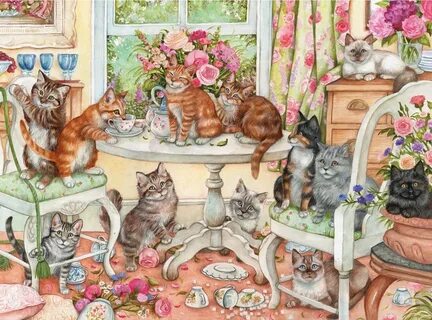 Rita49 - Cats - Debbie Cook 'Making Mischief' Jigsaw puzzles