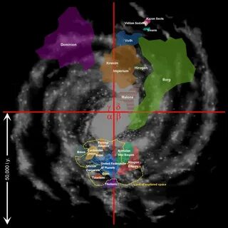 Map of the Milky Way with Star Trek Civilizations - post