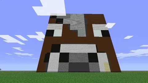 Cow face pixel art Minecraft Map