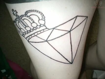 Blue Ink Crystal Diamond Tattoo