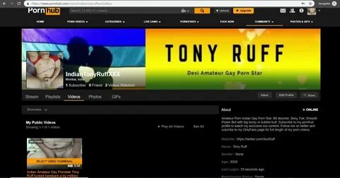 Tony Ruff XXX 🔞 🇮 🇳 on Twitter: "#PornhubAccount #OfficialAccount Finally my por